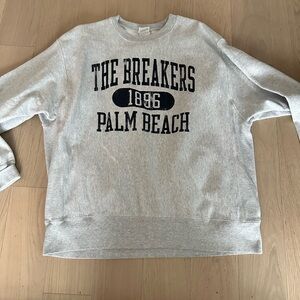 Champion Gray Crewneck Sweater with The Breakers Design